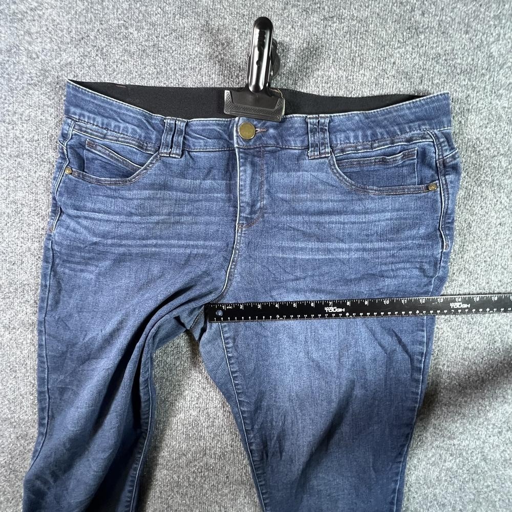 Democracy Ab Technology Skinny Jeans Womens 18W Blue Faded Stretch WNBB1873L8 - Picture 3 of 16